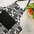 Handmade Kente Bogolan Print | African Print Apron with Pocket