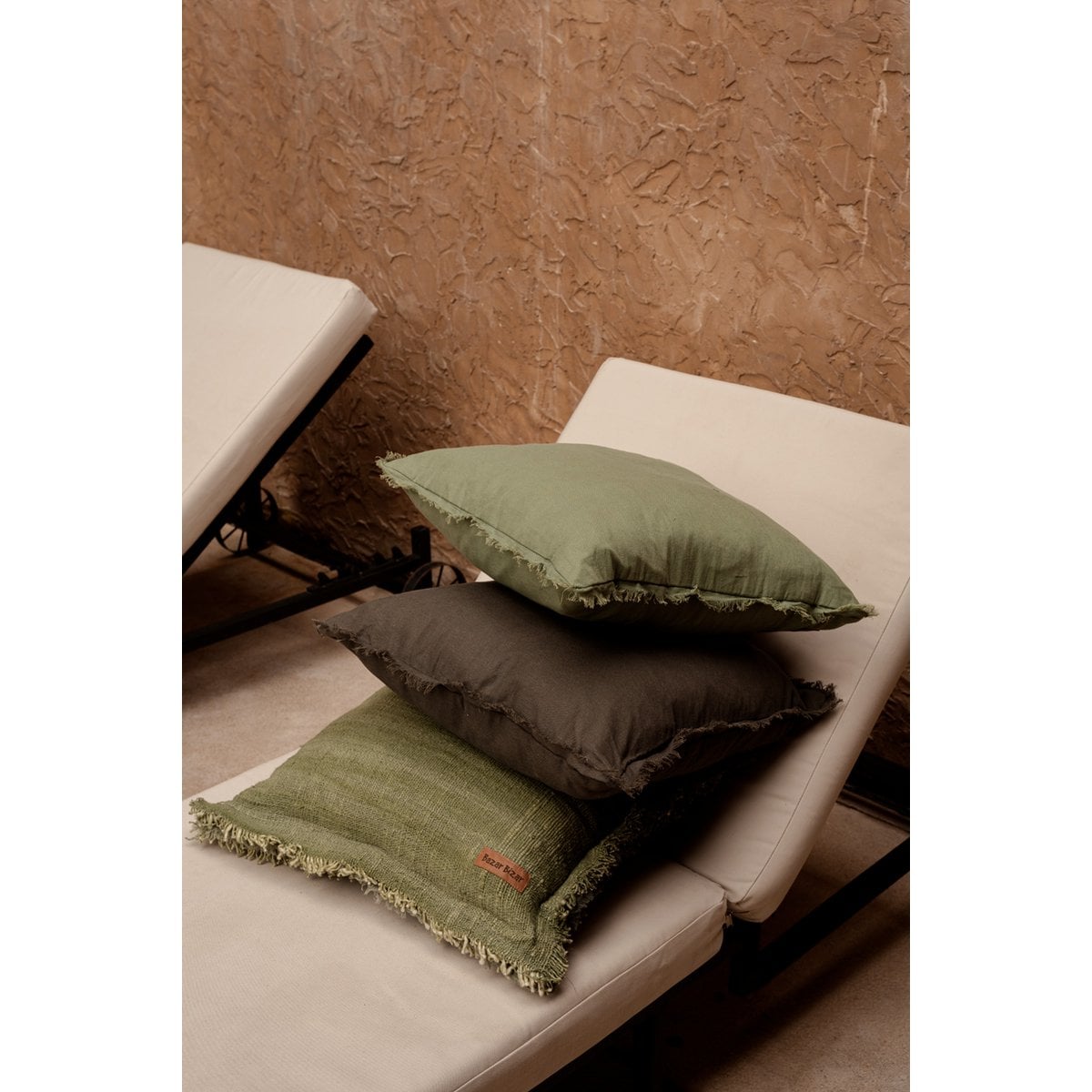 De Jungle Fringe Kussenhoes - Groen