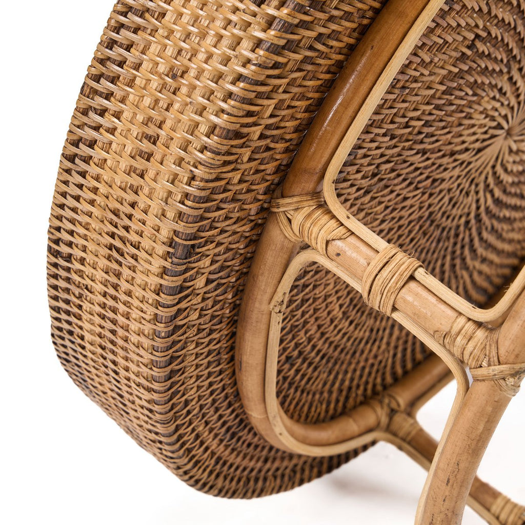 De Rattan Rise Tray - Natuurlijk bruin
