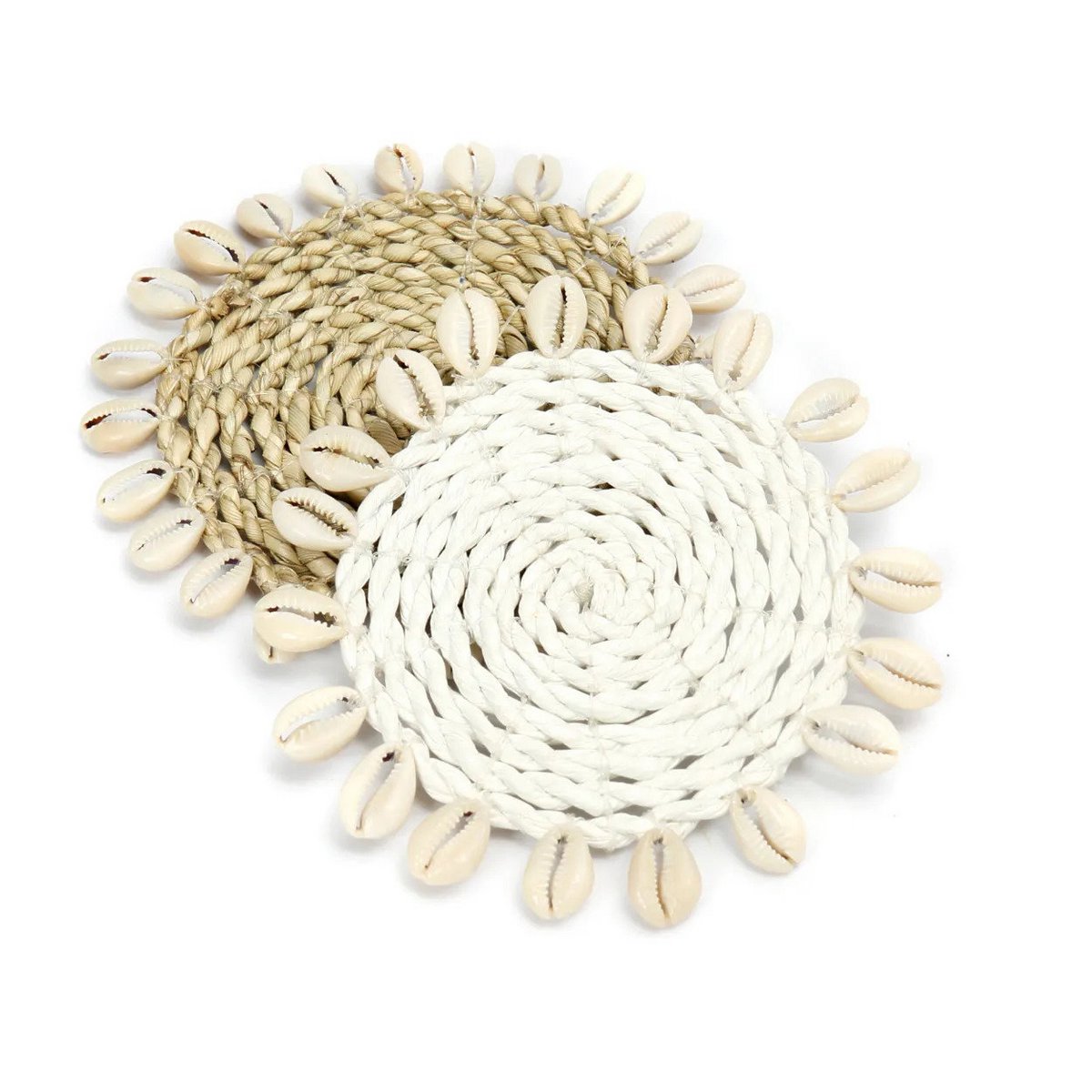 De Seagrass Shell Coaster - Natural