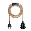 Fitting Lampen Jute - Naturel Zwart