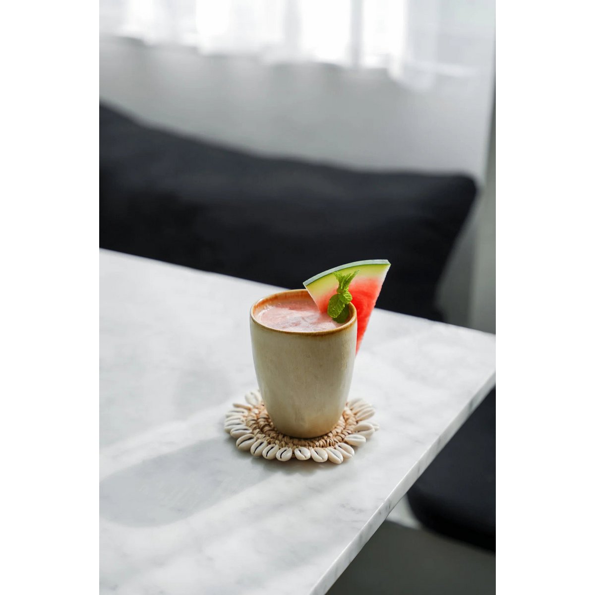 The Raffia Shell Coaster - Natuurlijk