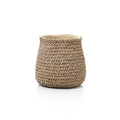 De nep gevlochten plantenbak - naturel - L