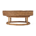 De Rattan Rise Tray - Natuurlijk bruin