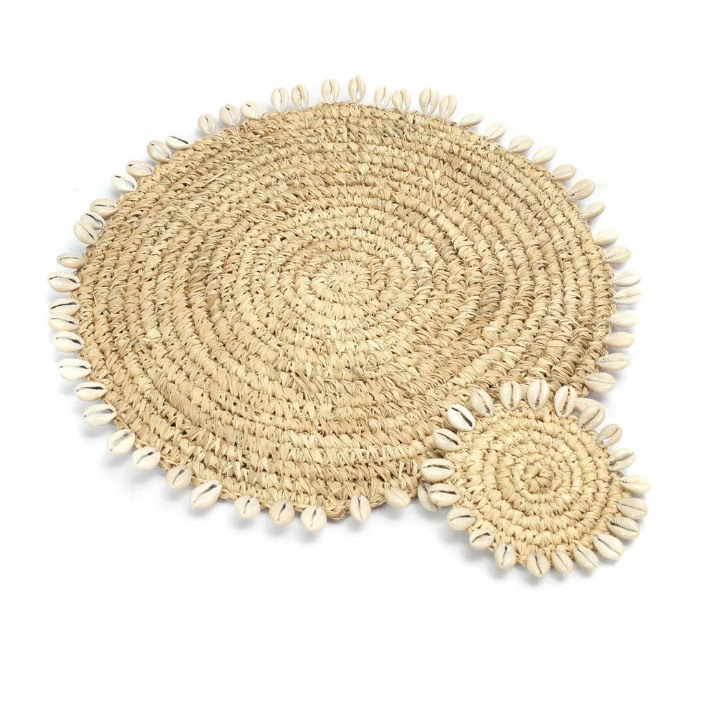 The Raffia Shell Coaster - Natuurlijk
