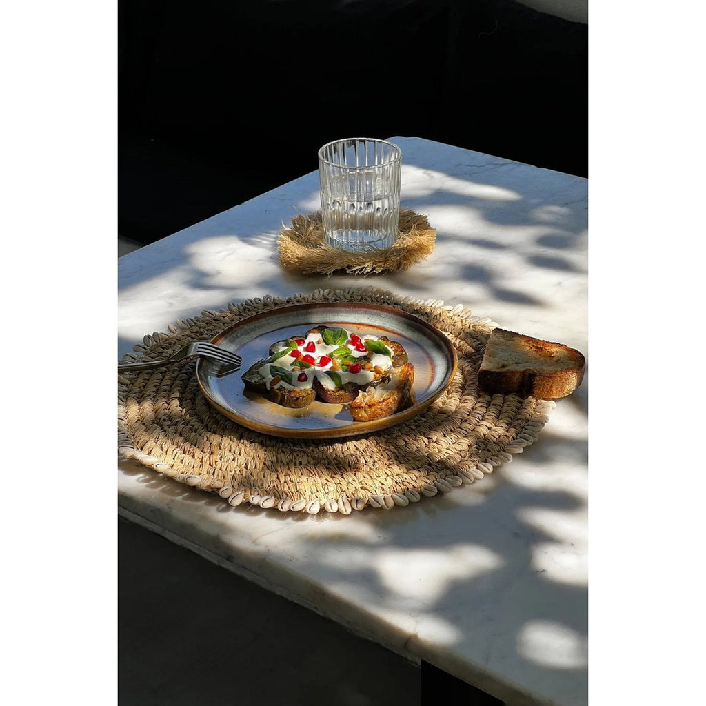 De Raffia Schelp Placemat - Natuurlijk