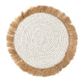 De Waterhyacint Raffia Placemat - Wit Naturel