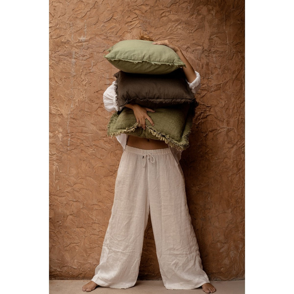 De Jungle Fringe Kussenhoes - Groen