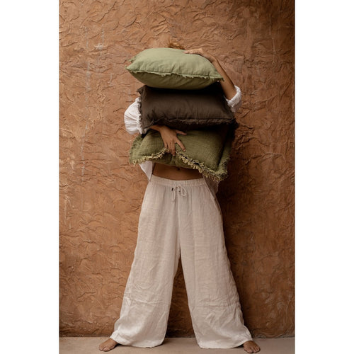 De Jungle Fringe Kussenhoes - Groen