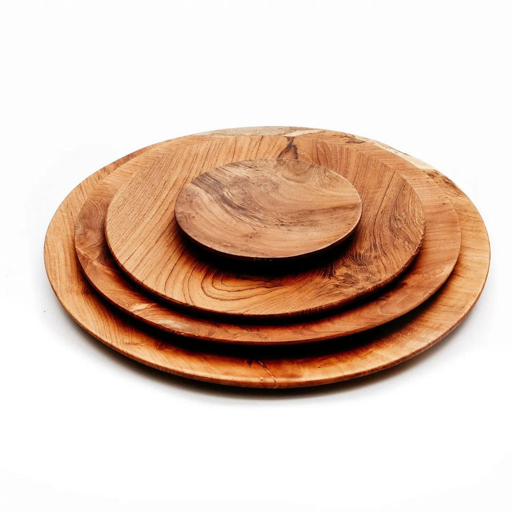 The Teak Root Round Plate - M