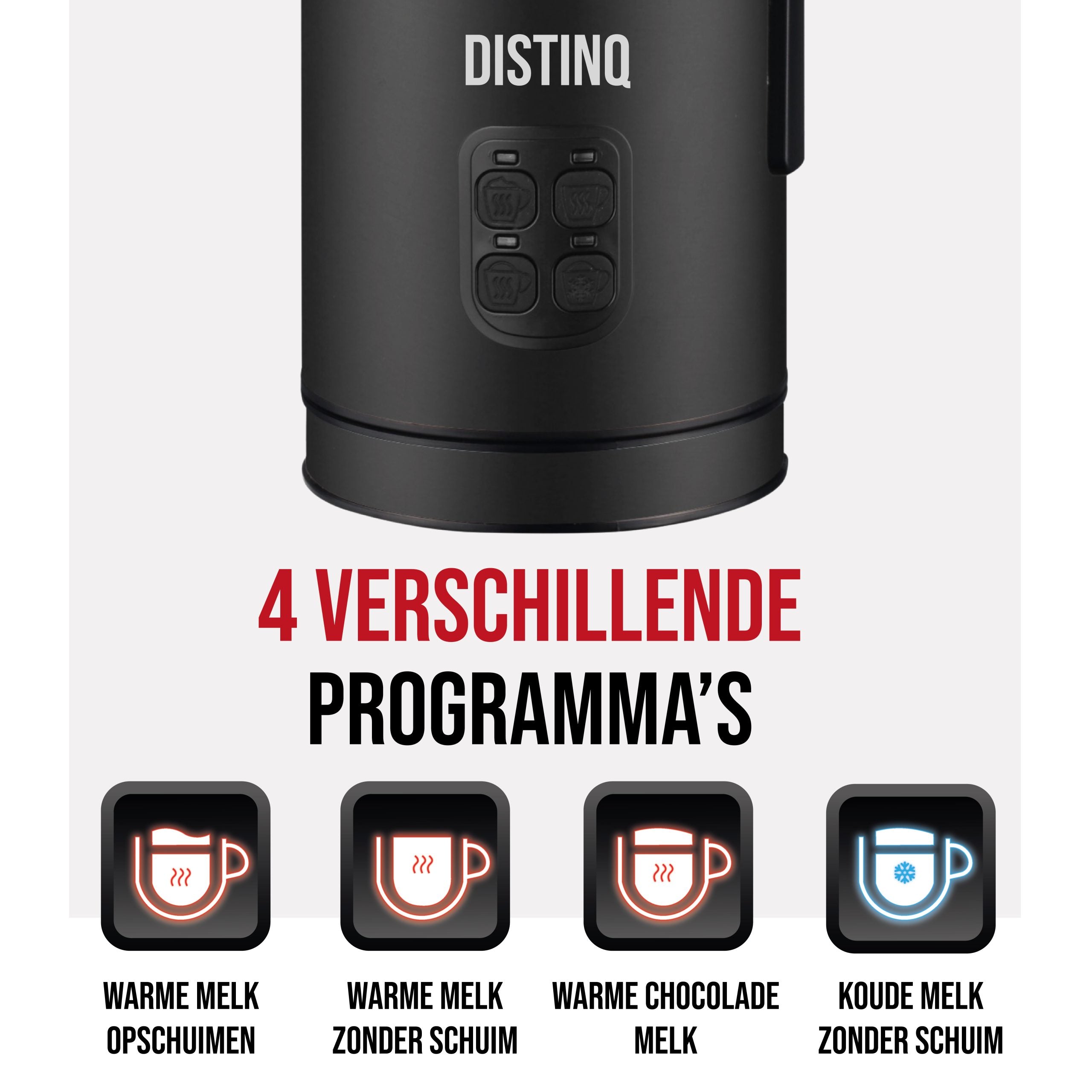 DistinQ Milk Frother Black