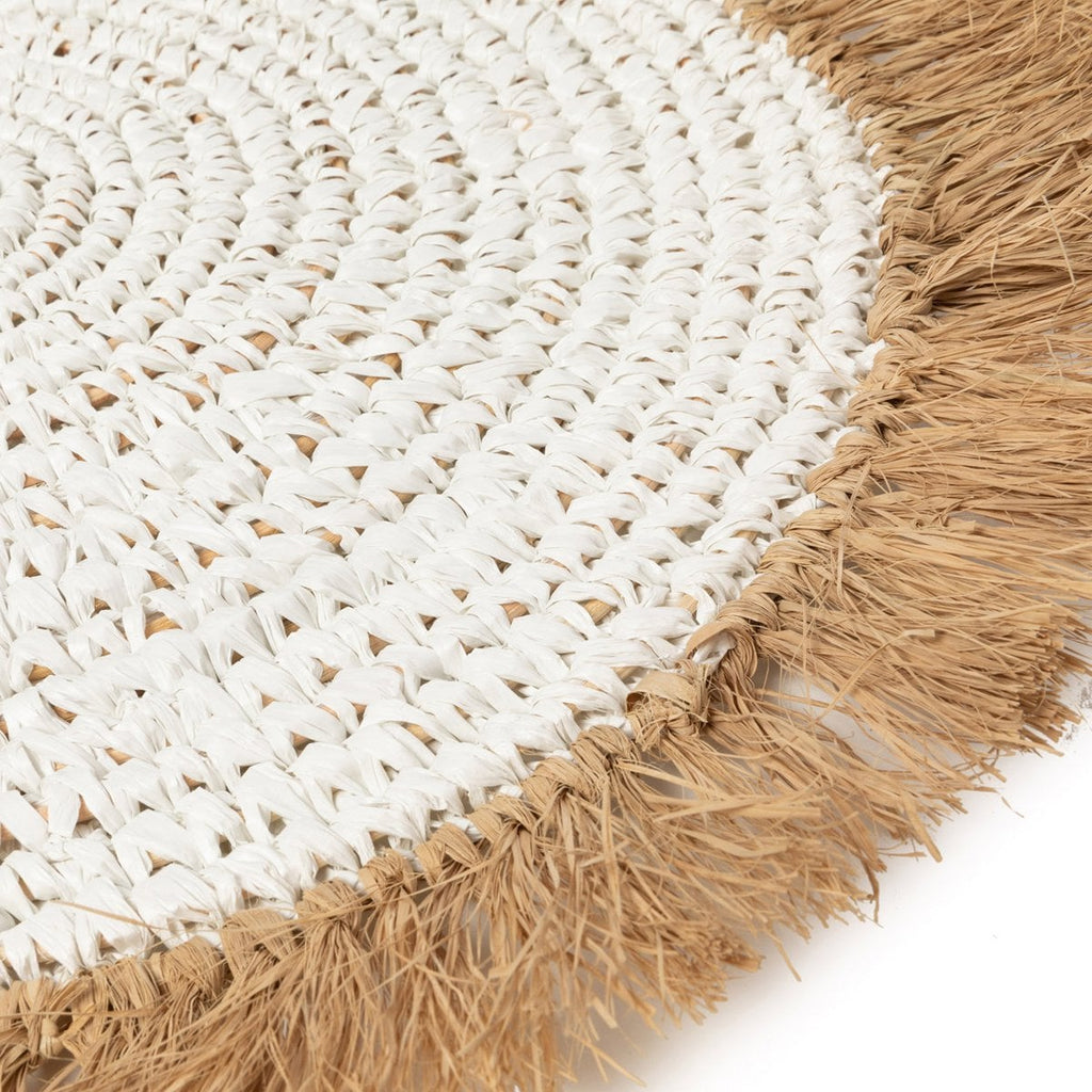 De Waterhyacint Raffia Placemat - Wit Naturel