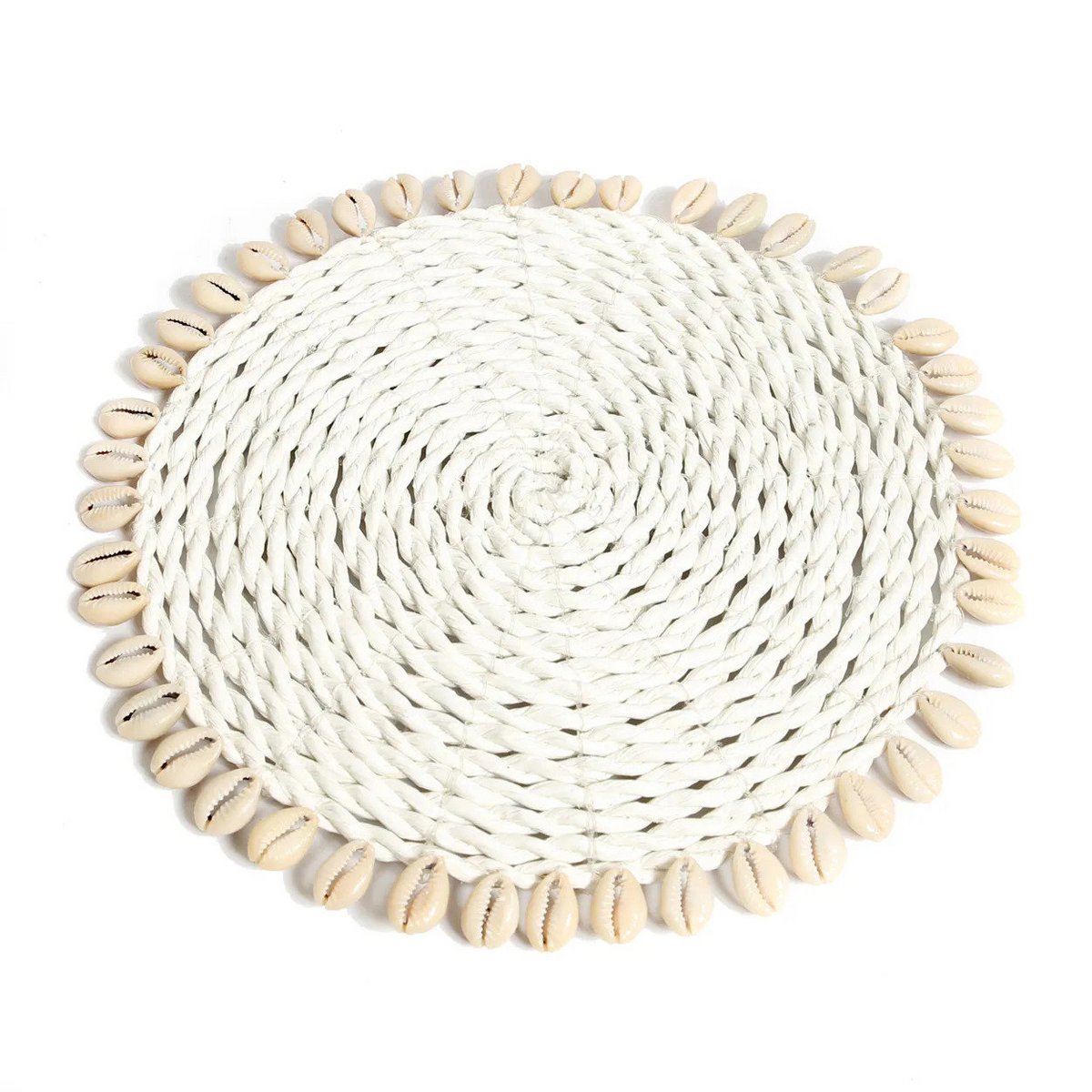 De Seagrass Shell Pan Coaster - Wit