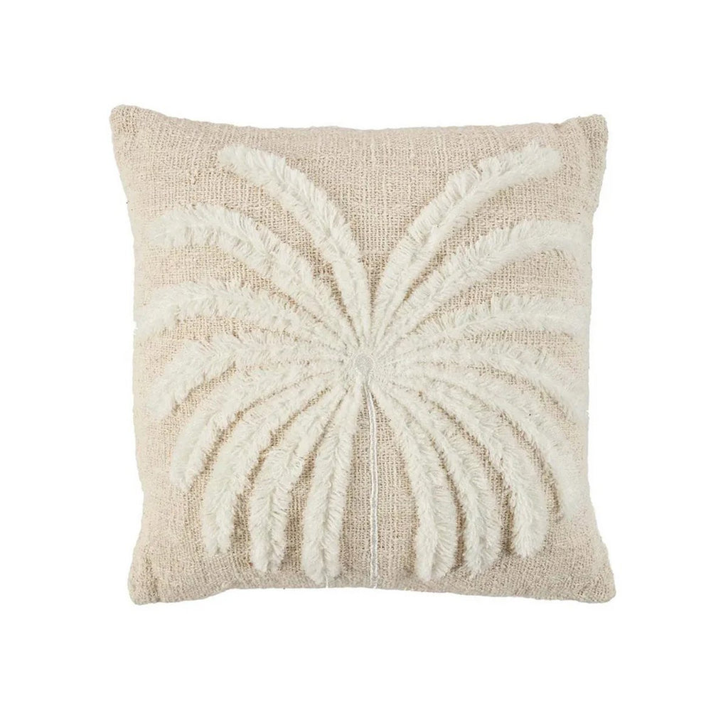 De Isla Palm Kussenhoes - Natuurlijk Wit