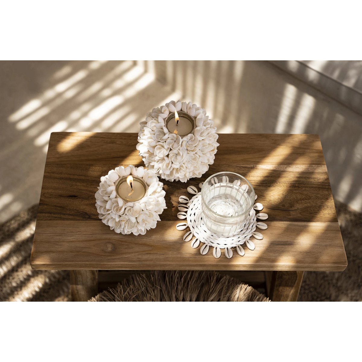 De Seagrass Shell Coaster - Wit