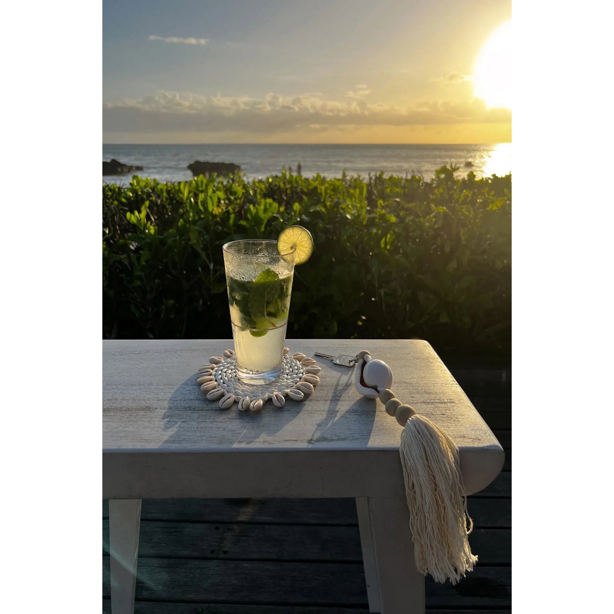 De Seagrass Shell Coaster - Wit