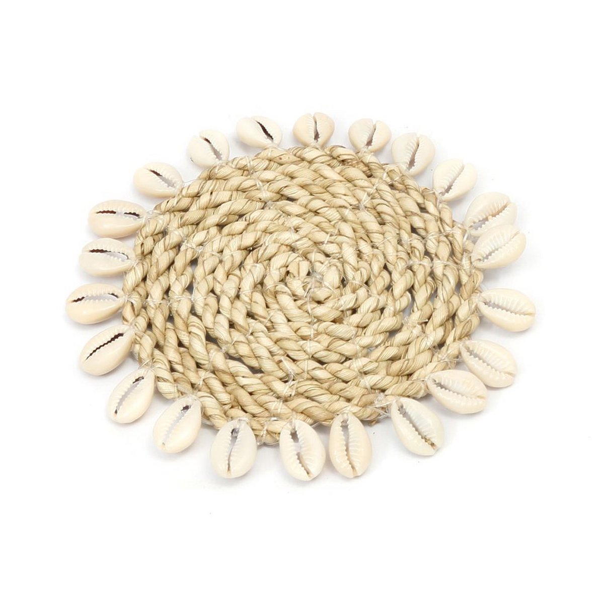 The Raffia Shell Coaster - Natuurlijk