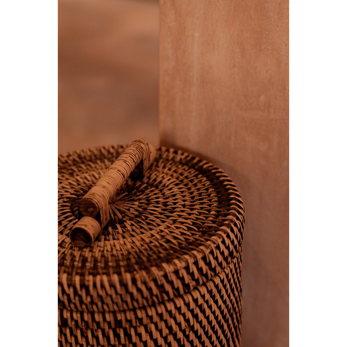 The Rattan Basket Tall - Natural Brown