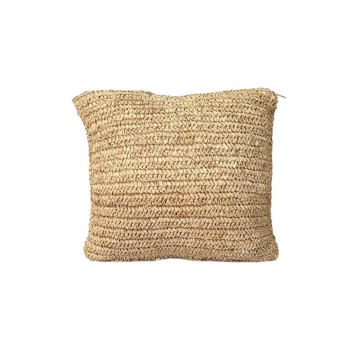 De Raffia Flores Kussenhoes Vierkant - Naturel - 40x40