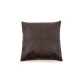 De leren kussenhoes met vier panelen - Choco - 40x40