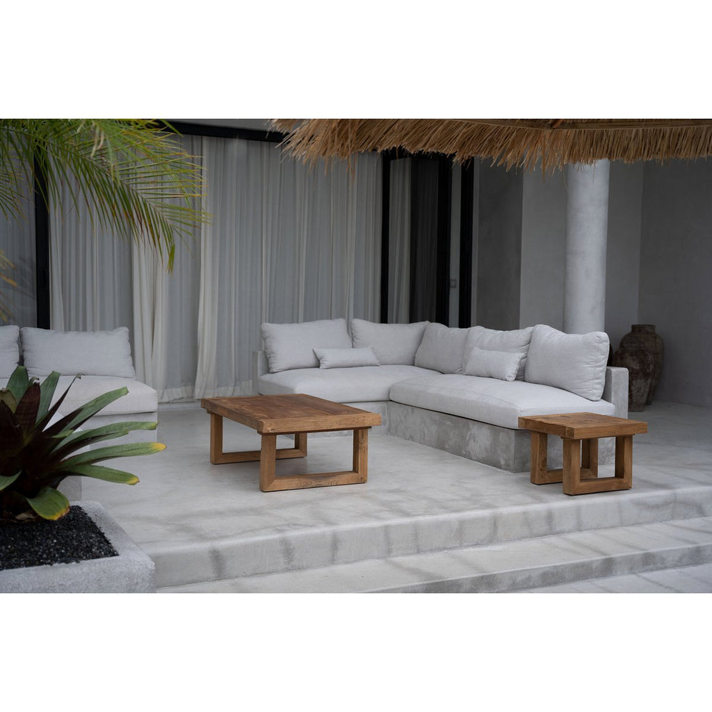 De teruggewonnen teakhouten salontafel - naturel