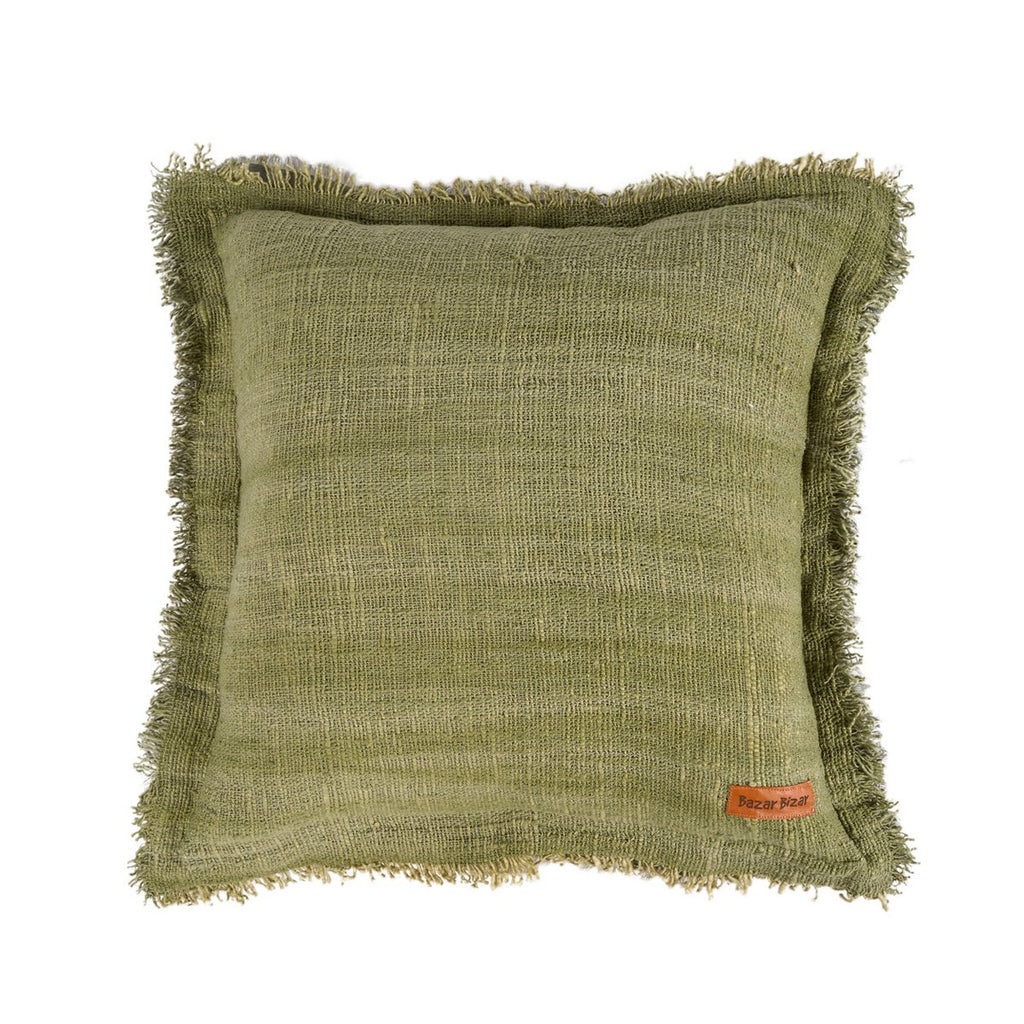 De Jungle Fringe Kussenhoes - Groen